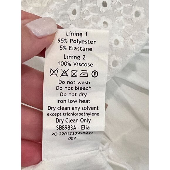 HOUSE OF CB Elia floral-print stretch-cotton midi dress in WHITE BRODERIE - XS - Picture 3 of 8